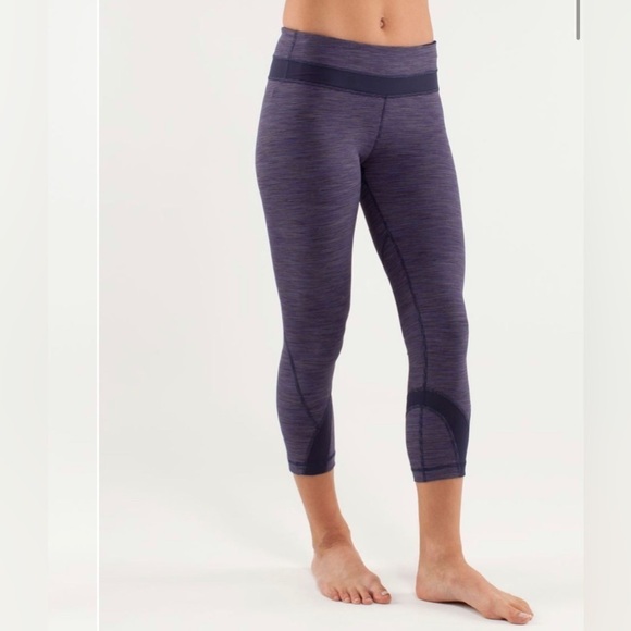 Lululemon Run: Inspire Crop II Wee Are From Space Deep Indigo Deep Indigo 4 - Picture 1 of 8